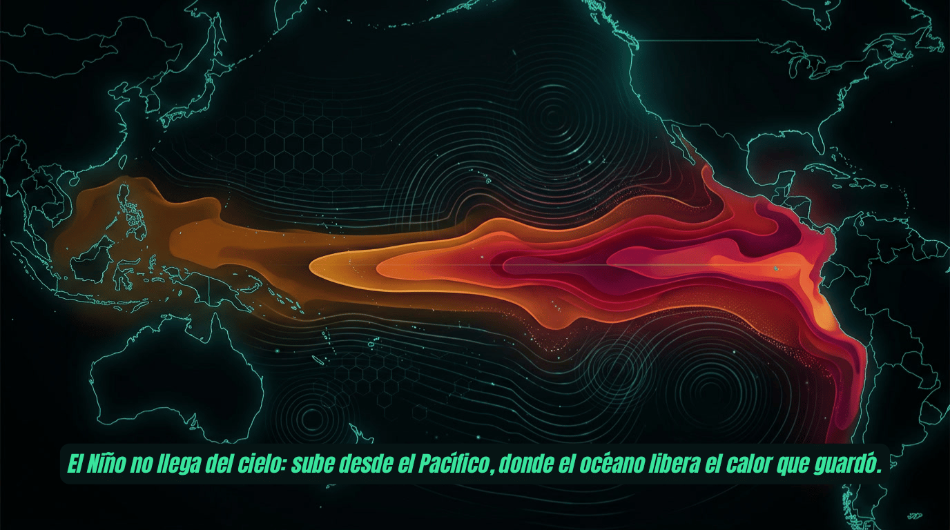 El Niño no llega del cielo: sube desde el Pacífico, donde el océano libera el calor que guardó