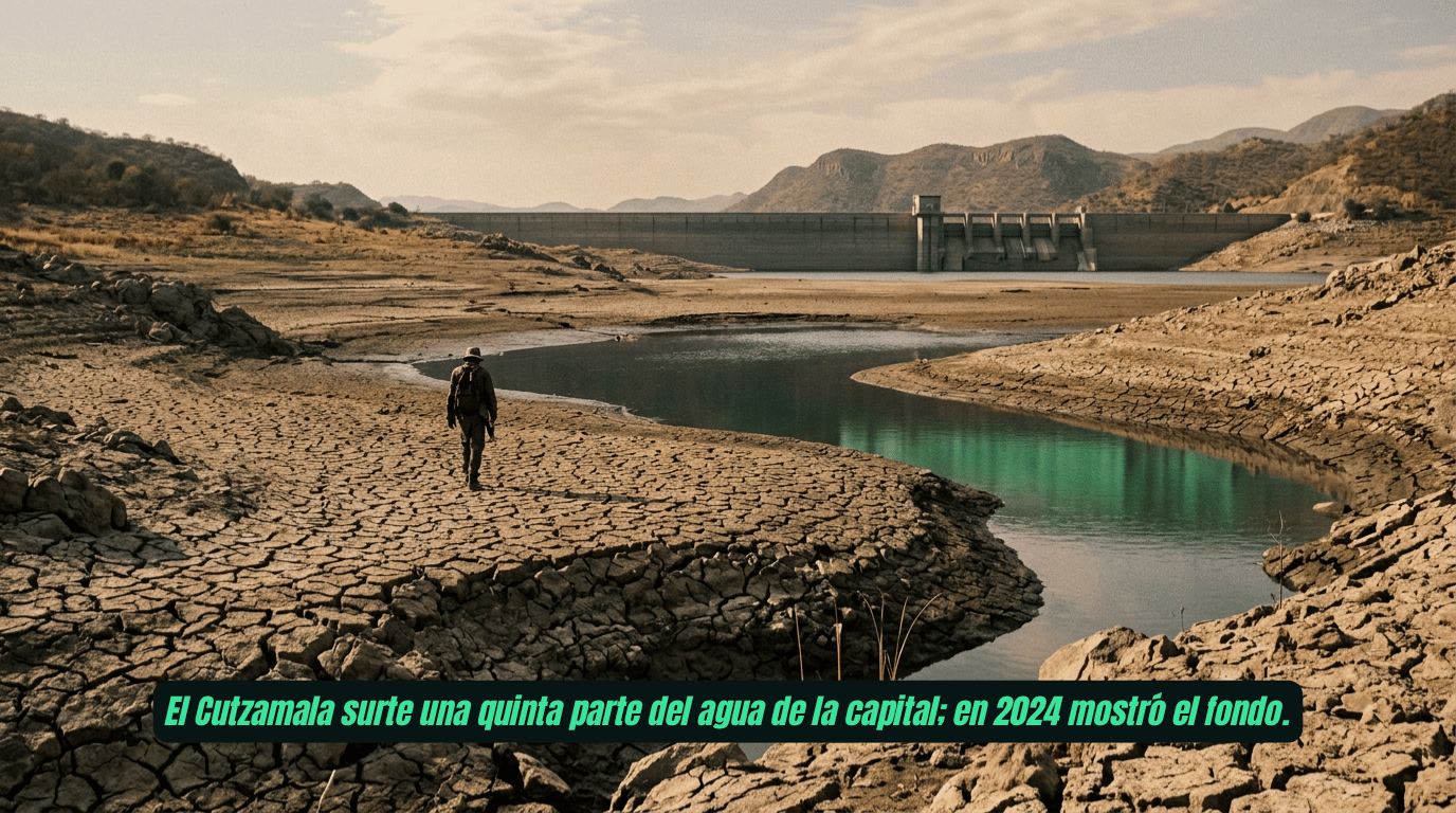 El Cutzamala surte una quinta parte del agua de la capital; en 2024 mostró el fondo.